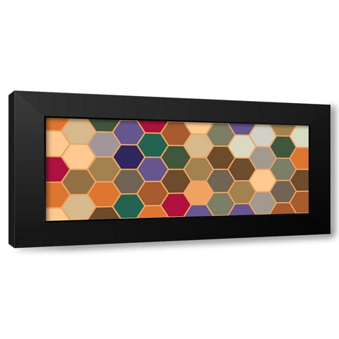 Bright Hive XXII Black Modern Wood Framed Art Print by Grayscale