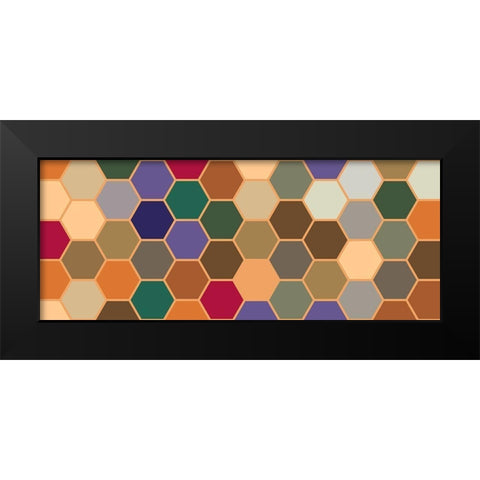 Bright Hive XXII Black Modern Wood Framed Art Print by Grayscale