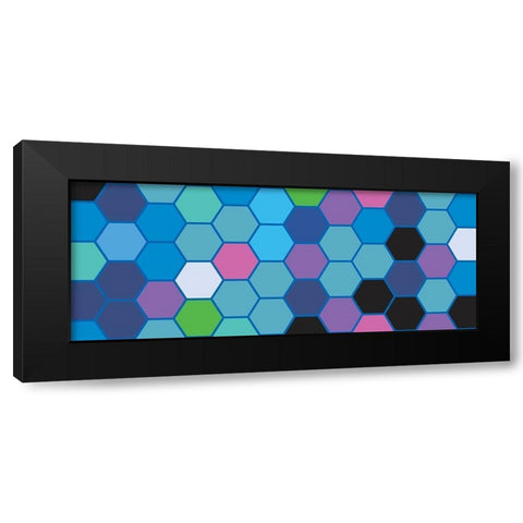 Cool Hive II Black Modern Wood Framed Art Print with Double Matting by Grayscale