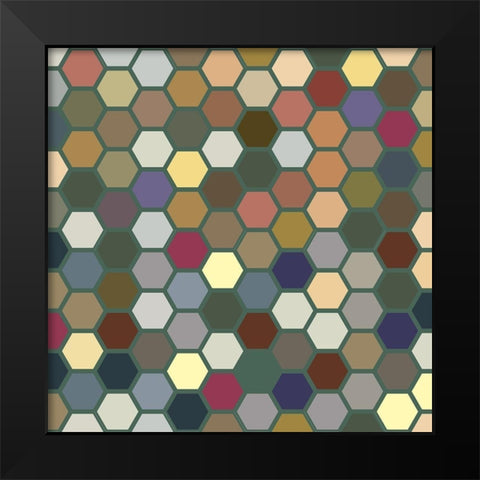 Small Hive II Black Modern Wood Framed Art Print by Grayscale