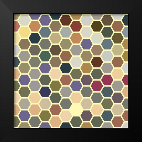 Small Hive III Black Modern Wood Framed Art Print by Grayscale