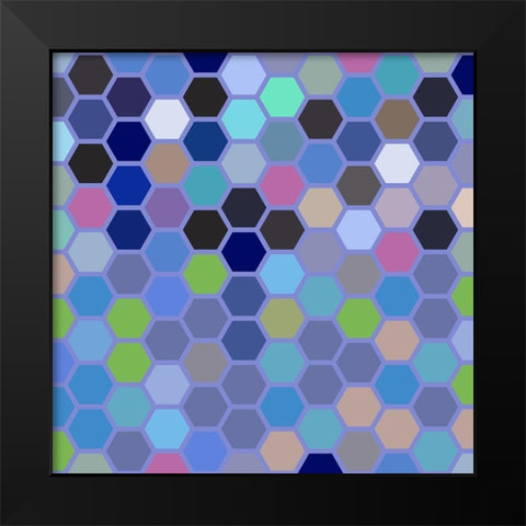 Small Hive VI Black Modern Wood Framed Art Print by Grayscale