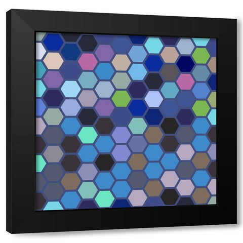 Small Hive VIII Black Modern Wood Framed Art Print by Grayscale