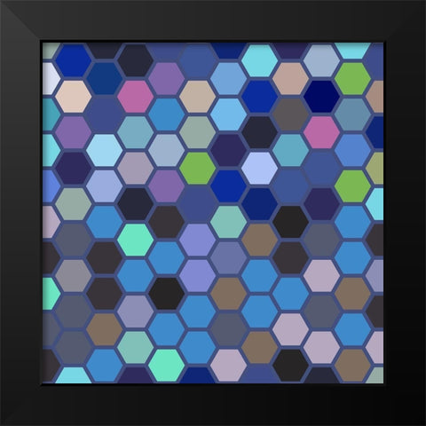 Small Hive VIII Black Modern Wood Framed Art Print by Grayscale