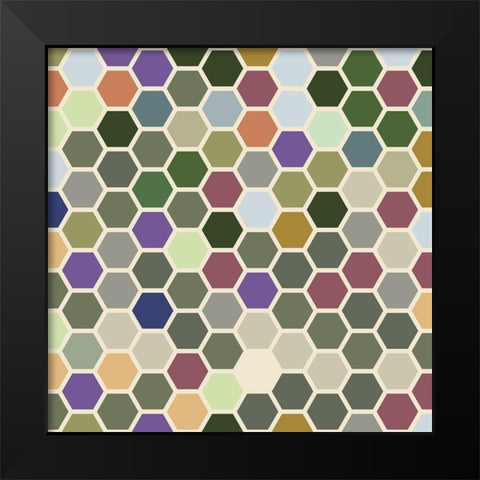 Small Hive XI Black Modern Wood Framed Art Print by Grayscale