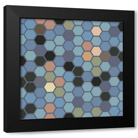 Small Hive XIII Black Modern Wood Framed Art Print by Grayscale