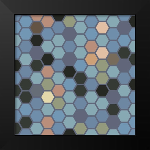 Small Hive XIII Black Modern Wood Framed Art Print by Grayscale