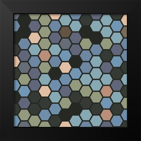 Small Hive XV Black Modern Wood Framed Art Print by Grayscale