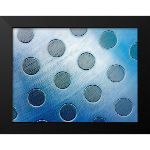 Steel Dots II Black Modern Wood Framed Art Print by Grayscale