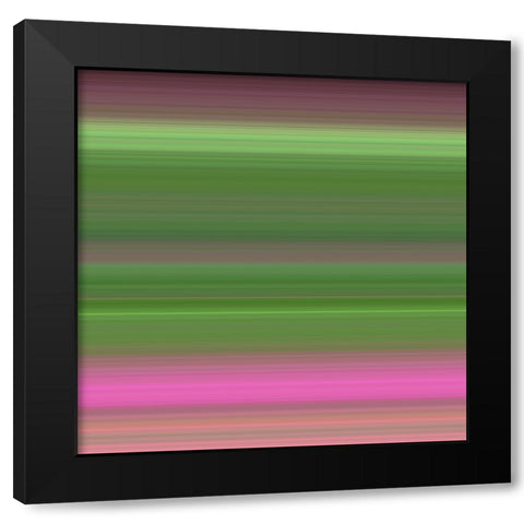 Green Pinstripes II Black Modern Wood Framed Art Print by Grayscale