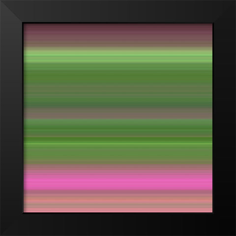 Green Pinstripes II Black Modern Wood Framed Art Print by Grayscale