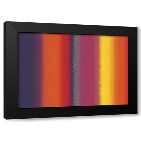 Bright Texture Stripes I Black Modern Wood Framed Art Print by Grayscale