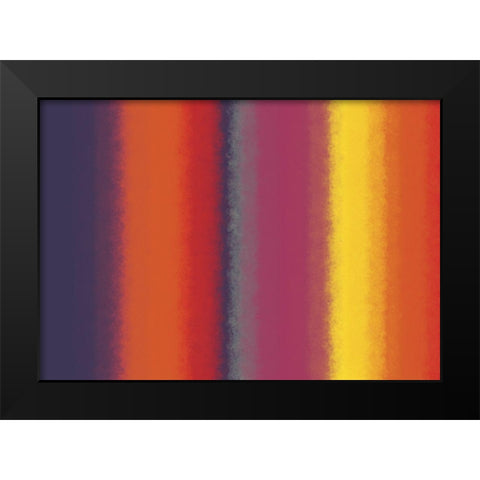 Bright Texture Stripes I Black Modern Wood Framed Art Print by Grayscale