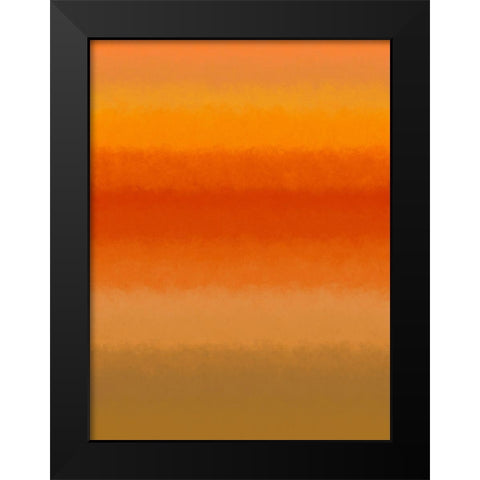 Warm Texture Stripes I Black Modern Wood Framed Art Print by Grayscale
