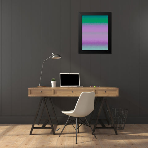 Cool Texture Stripes I Black Modern Wood Framed Art Print by Grayscale