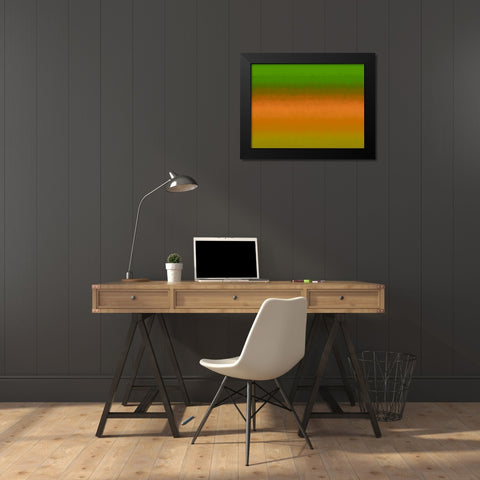 Green Texture Stripes II Black Modern Wood Framed Art Print by Grayscale
