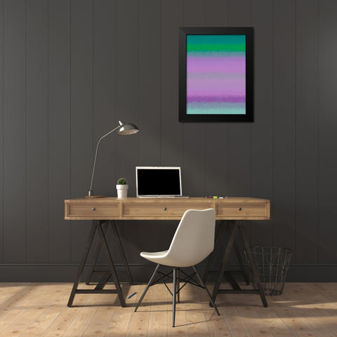 Cool Texture Stripes III Black Modern Wood Framed Art Print by Grayscale