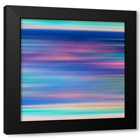 Bright Pinstripes II Black Modern Wood Framed Art Print by Grayscale