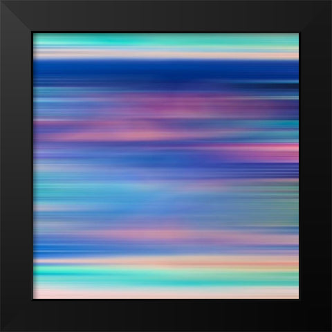 Bright Pinstripes II Black Modern Wood Framed Art Print by Grayscale