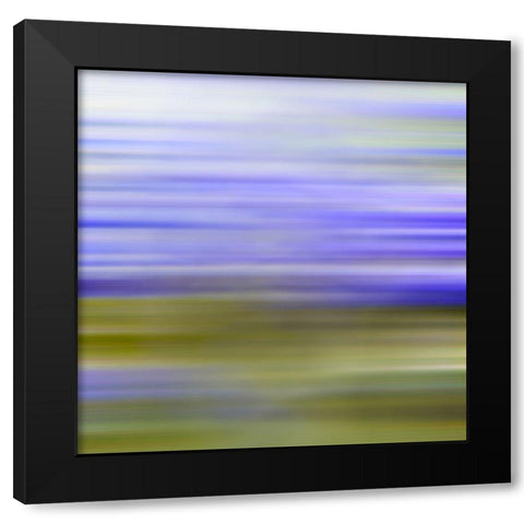 Green Pinstripes VI Black Modern Wood Framed Art Print with Double Matting by Grayscale