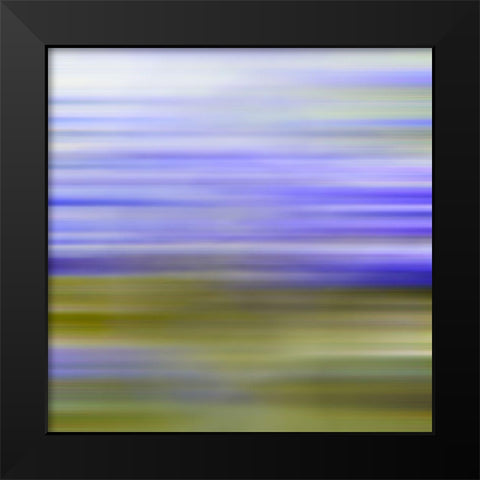 Green Pinstripes VI Black Modern Wood Framed Art Print by Grayscale