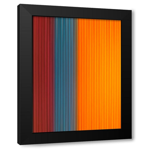 Fabric Pinstripes I Black Modern Wood Framed Art Print by Grayscale