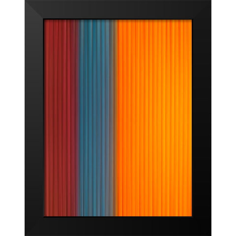 Fabric Pinstripes I Black Modern Wood Framed Art Print by Grayscale