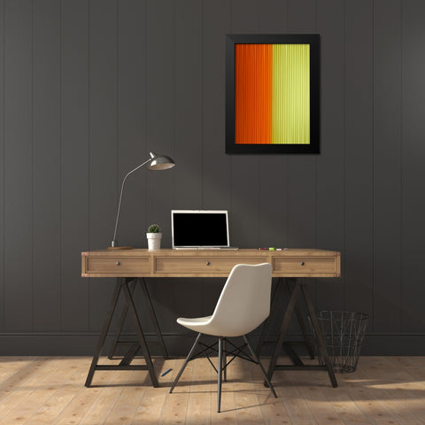 Fabric Pinstripes III Black Modern Wood Framed Art Print by Grayscale