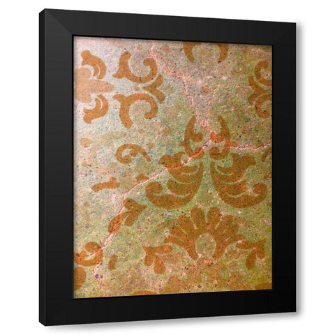 Painted Stencil III Black Modern Wood Framed Art Print with Double Matting by Grayscale