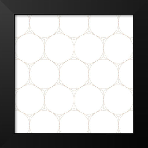 Isometric Hive II Black Modern Wood Framed Art Print by Grayscale
