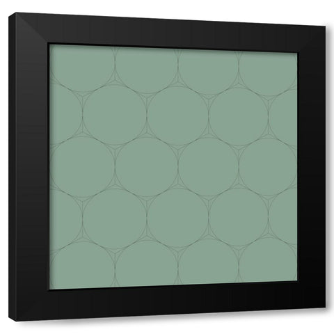 Isometric Hive III Black Modern Wood Framed Art Print by Grayscale
