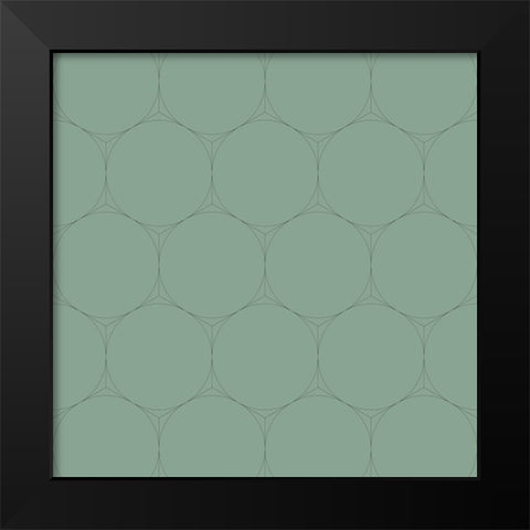 Isometric Hive III Black Modern Wood Framed Art Print by Grayscale
