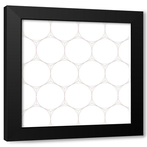 Isometric Hive VI Black Modern Wood Framed Art Print with Double Matting by Grayscale