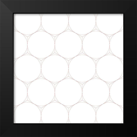 Isometric Hive VI Black Modern Wood Framed Art Print by Grayscale