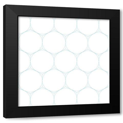 Isometric Hive VII Black Modern Wood Framed Art Print with Double Matting by Grayscale