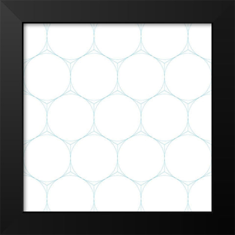 Isometric Hive VII Black Modern Wood Framed Art Print by Grayscale