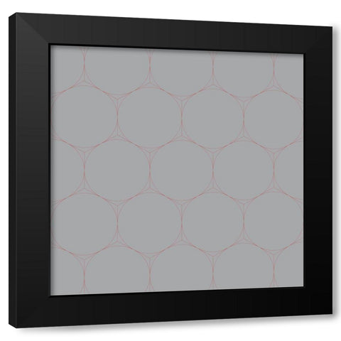 Isometric Hive IX Black Modern Wood Framed Art Print by Grayscale