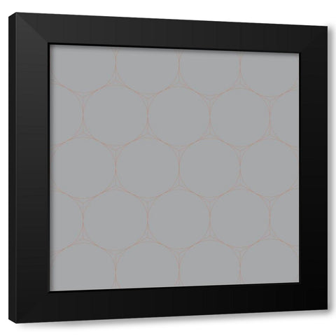 Isometric Hive X Black Modern Wood Framed Art Print by Grayscale