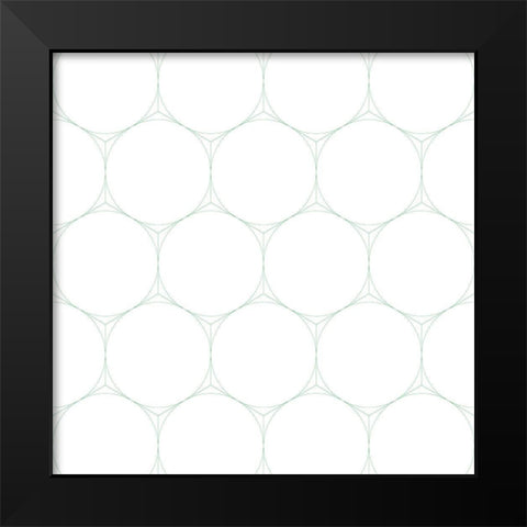 Isometric Hive XI Black Modern Wood Framed Art Print by Grayscale