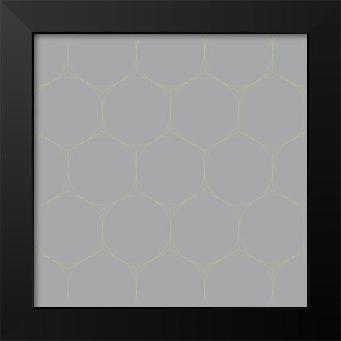 Isometric Hive XIV Black Modern Wood Framed Art Print by Grayscale