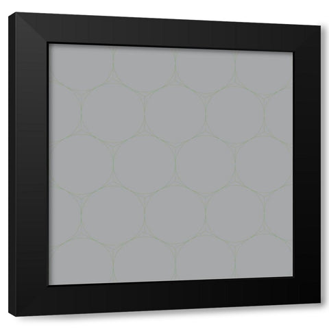 Isometric Hive XV Black Modern Wood Framed Art Print with Double Matting by Grayscale