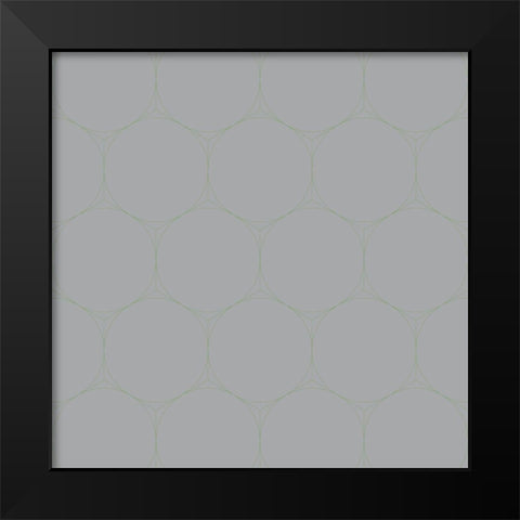 Isometric Hive XV Black Modern Wood Framed Art Print by Grayscale