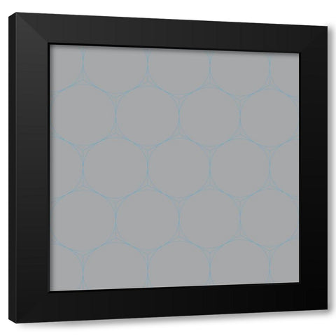 Isometric Hive XIX Black Modern Wood Framed Art Print by Grayscale
