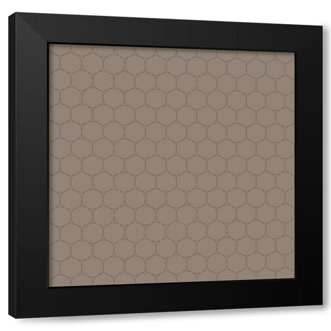 Small Isometric Hive II Black Modern Wood Framed Art Print with Double Matting by Grayscale