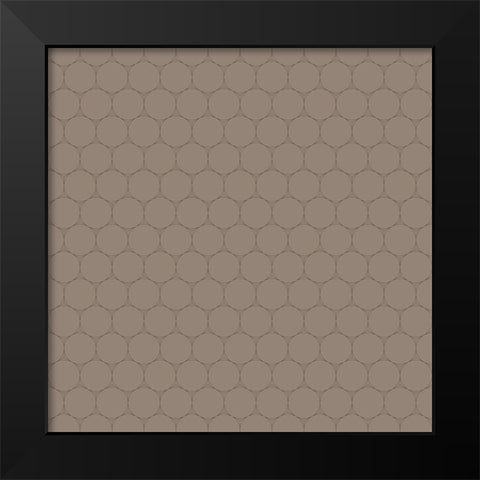 Small Isometric Hive II Black Modern Wood Framed Art Print by Grayscale