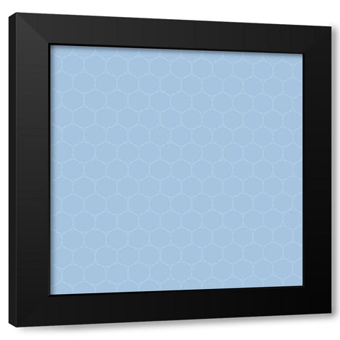Small Isometric Hive III Black Modern Wood Framed Art Print by Grayscale