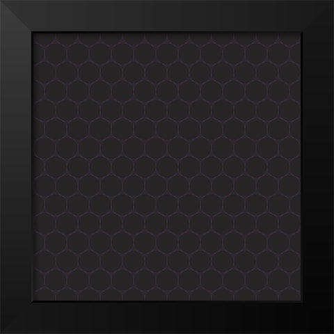 Small Isometric Hive V Black Modern Wood Framed Art Print by Grayscale
