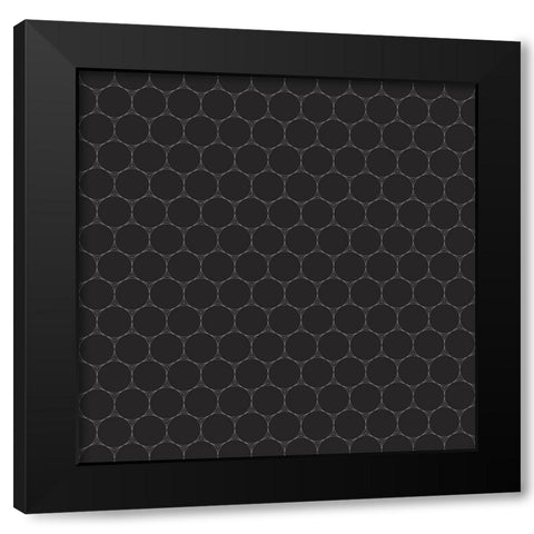 Small Isometric Hive VI Black Modern Wood Framed Art Print by Grayscale
