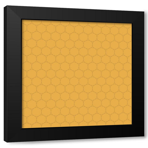 Small Isometric Hive VII Black Modern Wood Framed Art Print by Grayscale