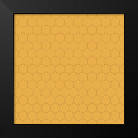 Small Isometric Hive VII Black Modern Wood Framed Art Print by Grayscale